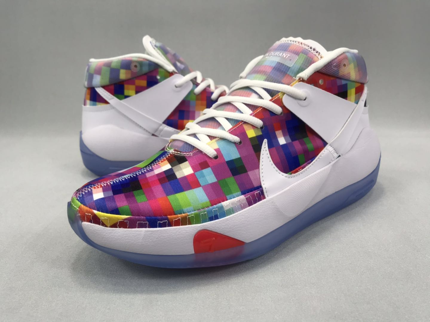 2020 Nike Kevin Durant 13 White Rainbow Colorways